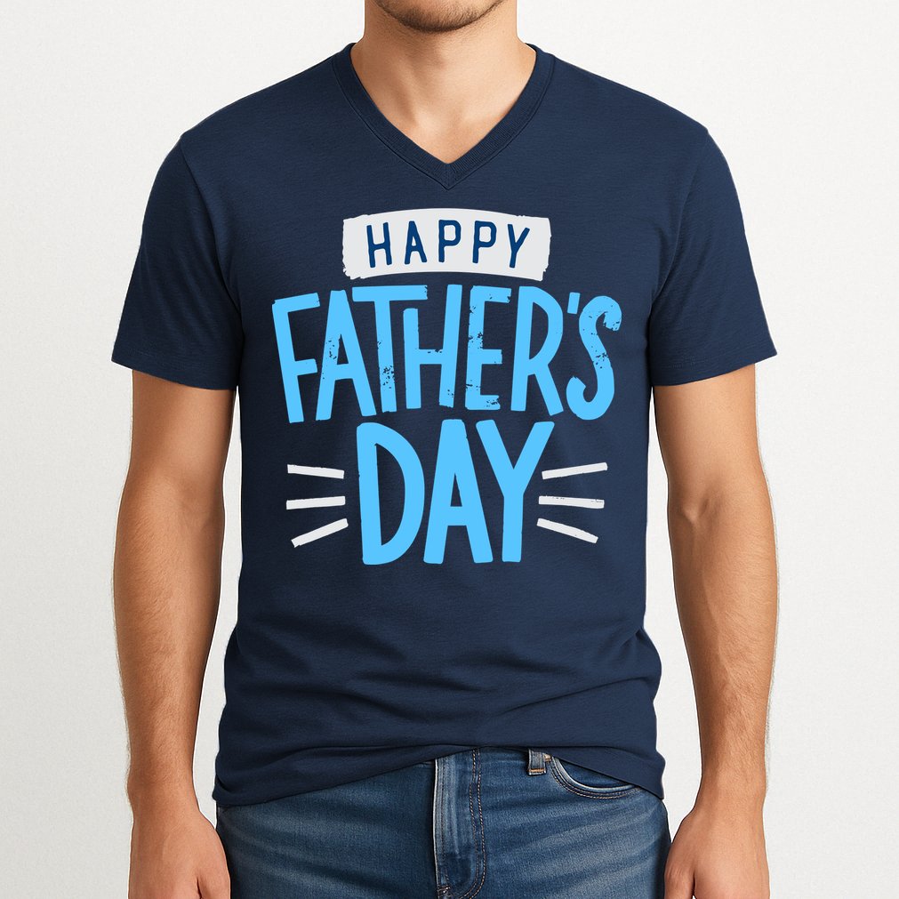 Happy Fathers Day Celebration Gift V-Neck T-Shirt