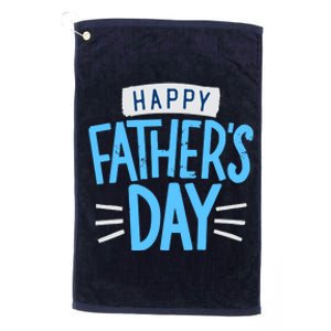 Happy Fathers Day Celebration Gift Platinum Collection Golf Towel