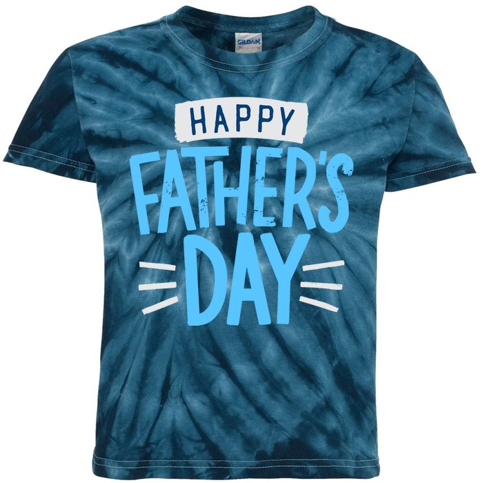 Happy Fathers Day Celebration Gift Kids Tie-Dye T-Shirt