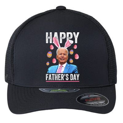 Happy Father's Day Funny Biden Confused For Easter Day Gift Flexfit Unipanel Trucker Cap