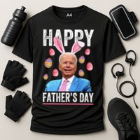 Happy Father's Day Funny Biden Confused For Easter Day Gift Cooling Performance Crew T-Shirt
