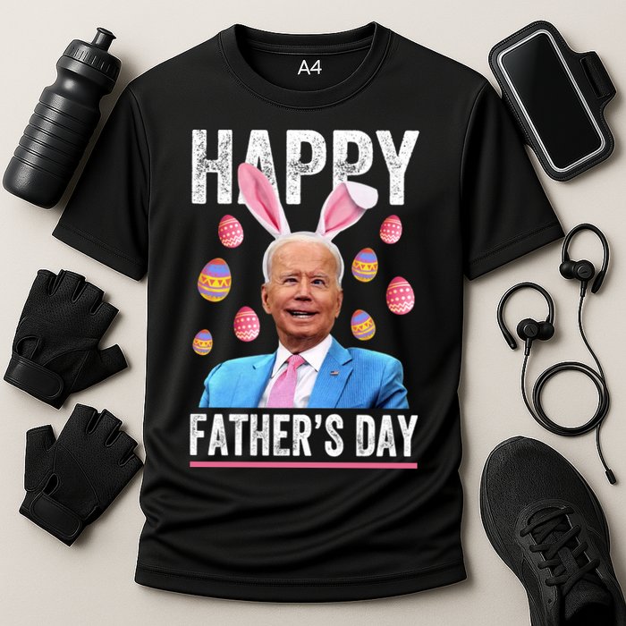 Happy Father's Day Funny Biden Confused For Easter Day Gift Cooling Performance Crew T-Shirt