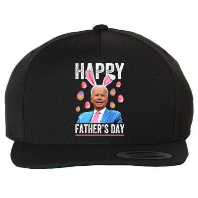 Happy Father's Day Funny Biden Confused For Easter Day Gift Wool Snapback Cap