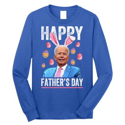 Happy Father's Day Funny Biden Confused For Easter Day Gift Long Sleeve Shirt