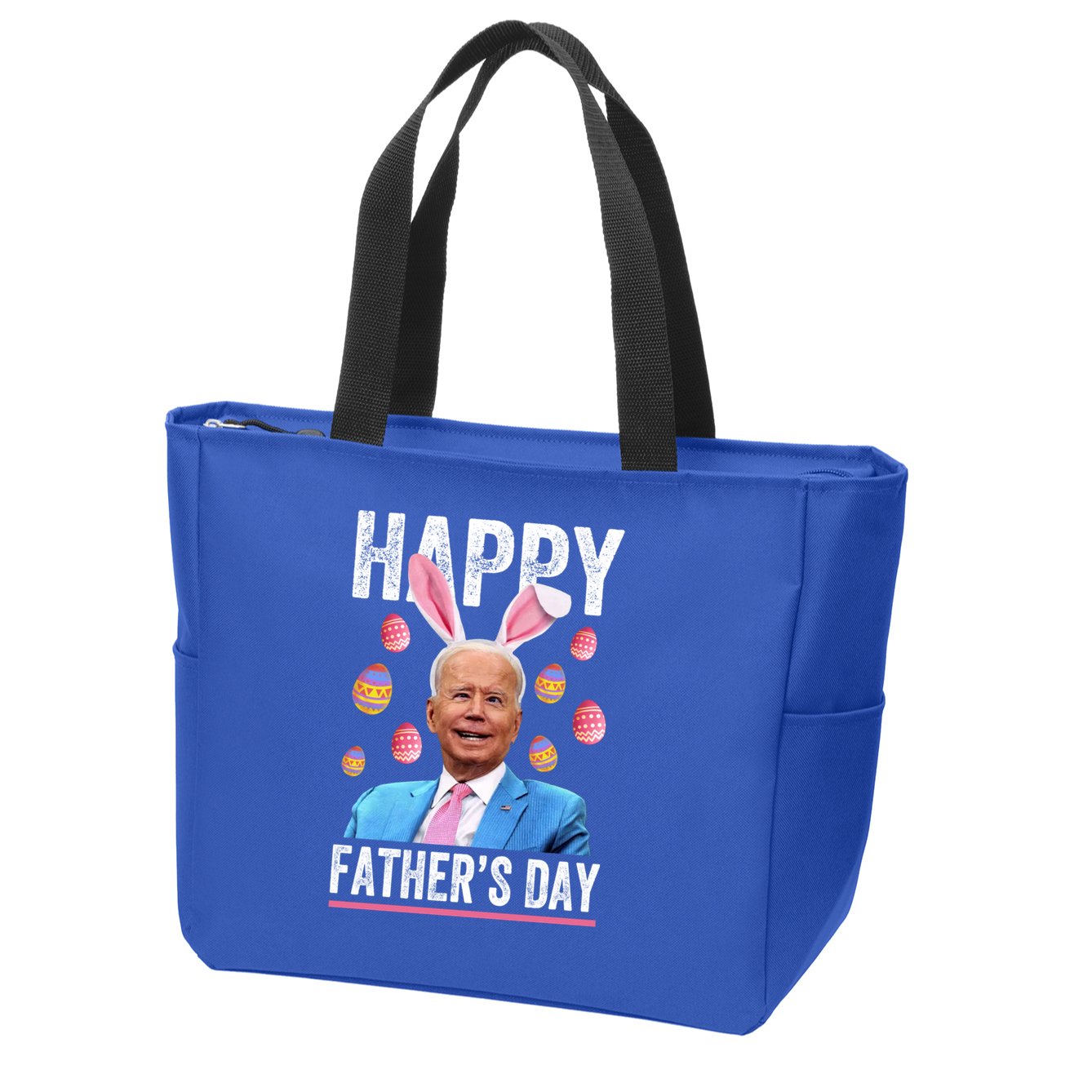 Happy Father's Day Funny Biden Confused For Easter Day Gift Zip Tote Bag