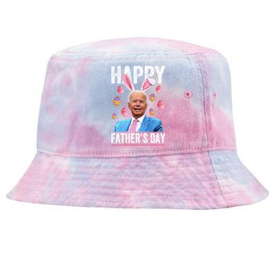 Happy Father's Day Funny Biden Confused For Easter Day Gift Tie-Dyed Bucket Hat