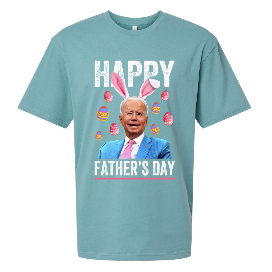 Happy Father's Day Funny Biden Confused For Easter Day Gift Sueded Cloud Jersey T-Shirt