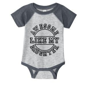 Happy Fathers Day 2021 Awesome Like My Daughter Dad Infant Baby Jersey Bodysuit