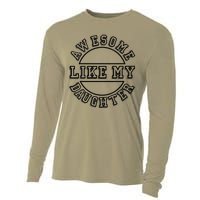 Happy Fathers Day 2021 Awesome Like My Daughter Dad Cooling Performance Long Sleeve Crew