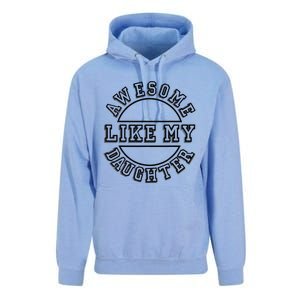 Happy Fathers Day 2021 Awesome Like My Daughter Dad Unisex Surf Hoodie