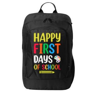 Happy First Day Of School For Teacher Students City Backpack