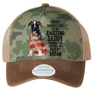 Happy Fathers Day To My Amazing Daddy Boxer Dog Legacy Tie Dye Trucker Hat