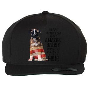 Happy Fathers Day To My Amazing Daddy Boxer Dog Wool Snapback Cap