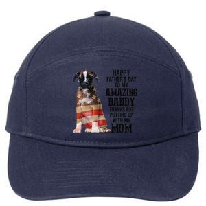 Happy Fathers Day To My Amazing Daddy Boxer Dog 7-Panel Snapback Hat