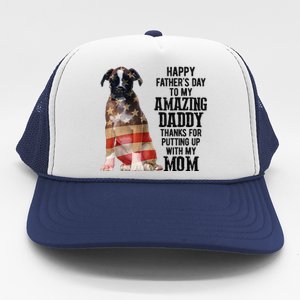 Happy Fathers Day To My Amazing Daddy Boxer Dog Trucker Hat