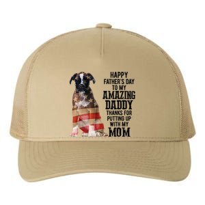 Happy Fathers Day To My Amazing Daddy Boxer Dog Yupoong Adult 5-Panel Trucker Hat