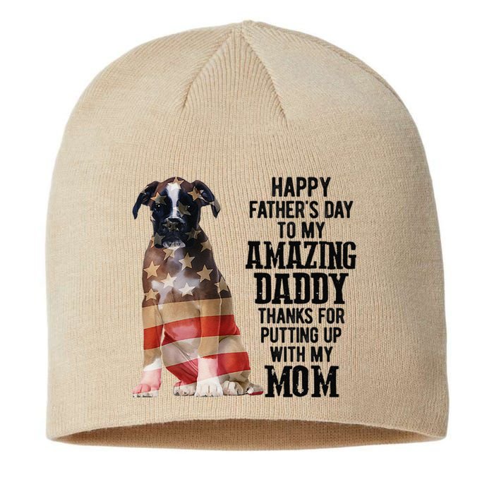 Happy Fathers Day To My Amazing Daddy Boxer Dog Sustainable Beanie