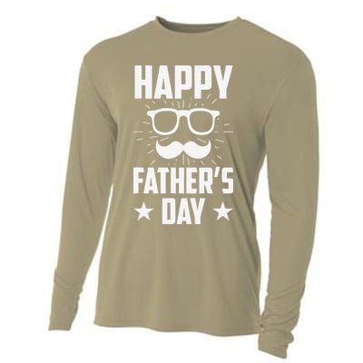 Happy Fathers Day Daddy Dad Father Fathers Day Sayings Papa Cooling Performance Long Sleeve Crew
