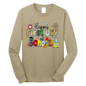 Happy First Day Of School Teachers Students Back To School Long Sleeve Shirt