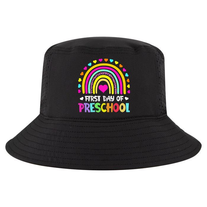 Happy First Day Of Preschool Back To School Cool Comfort Performance Bucket Hat