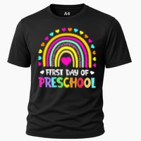 Happy First Day Of Preschool Back To School Cooling Performance Crew T-Shirt