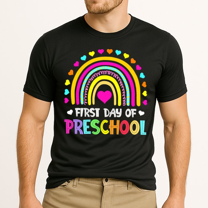 Happy First Day Of Preschool Back To School Cooling Performance Crew T-Shirt