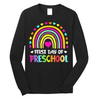 Happy First Day Of Preschool Back To School Long Sleeve Shirt