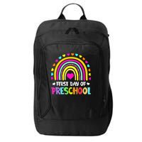 Happy First Day Of Preschool Back To School City Backpack