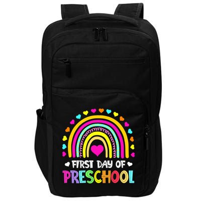 Happy First Day Of Preschool Back To School Impact Tech Backpack