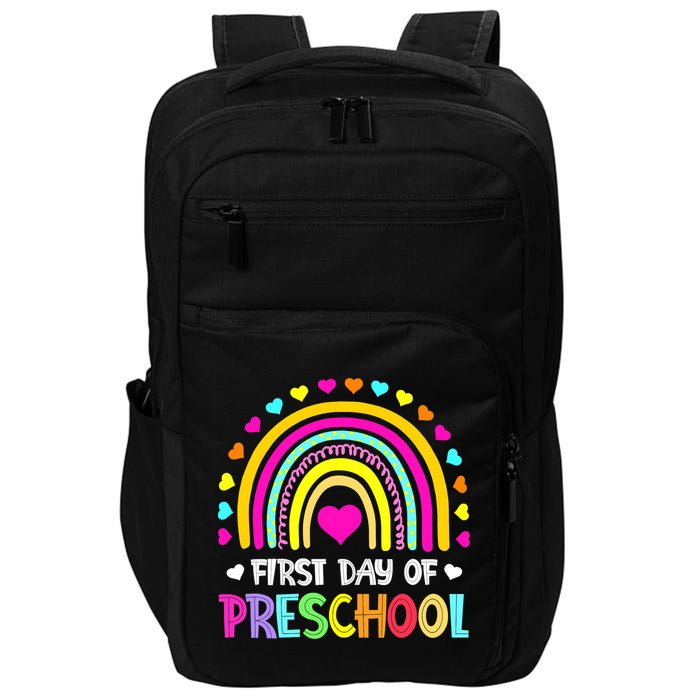 Happy First Day Of Preschool Back To School Impact Tech Backpack
