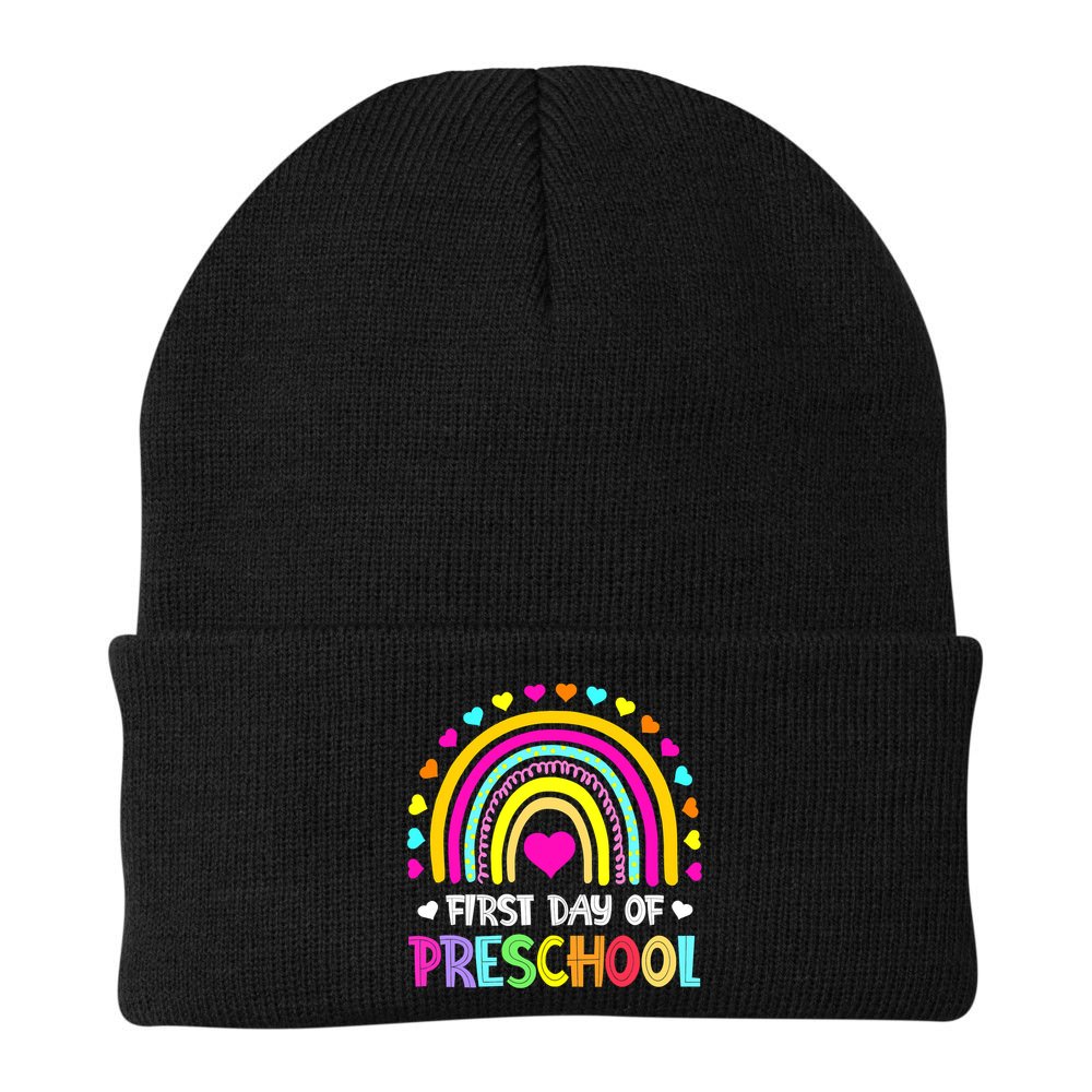 Happy First Day Of Preschool Back To School Beanie