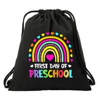 Happy First Day Of Preschool Back To School Drawstring Bag