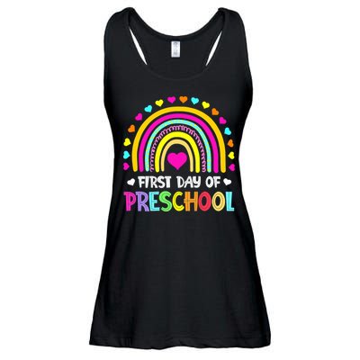 Happy First Day Of Preschool Back To School Ladies Essential Flowy Tank