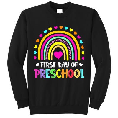 Happy First Day Of Preschool Back To School Tall Sweatshirt