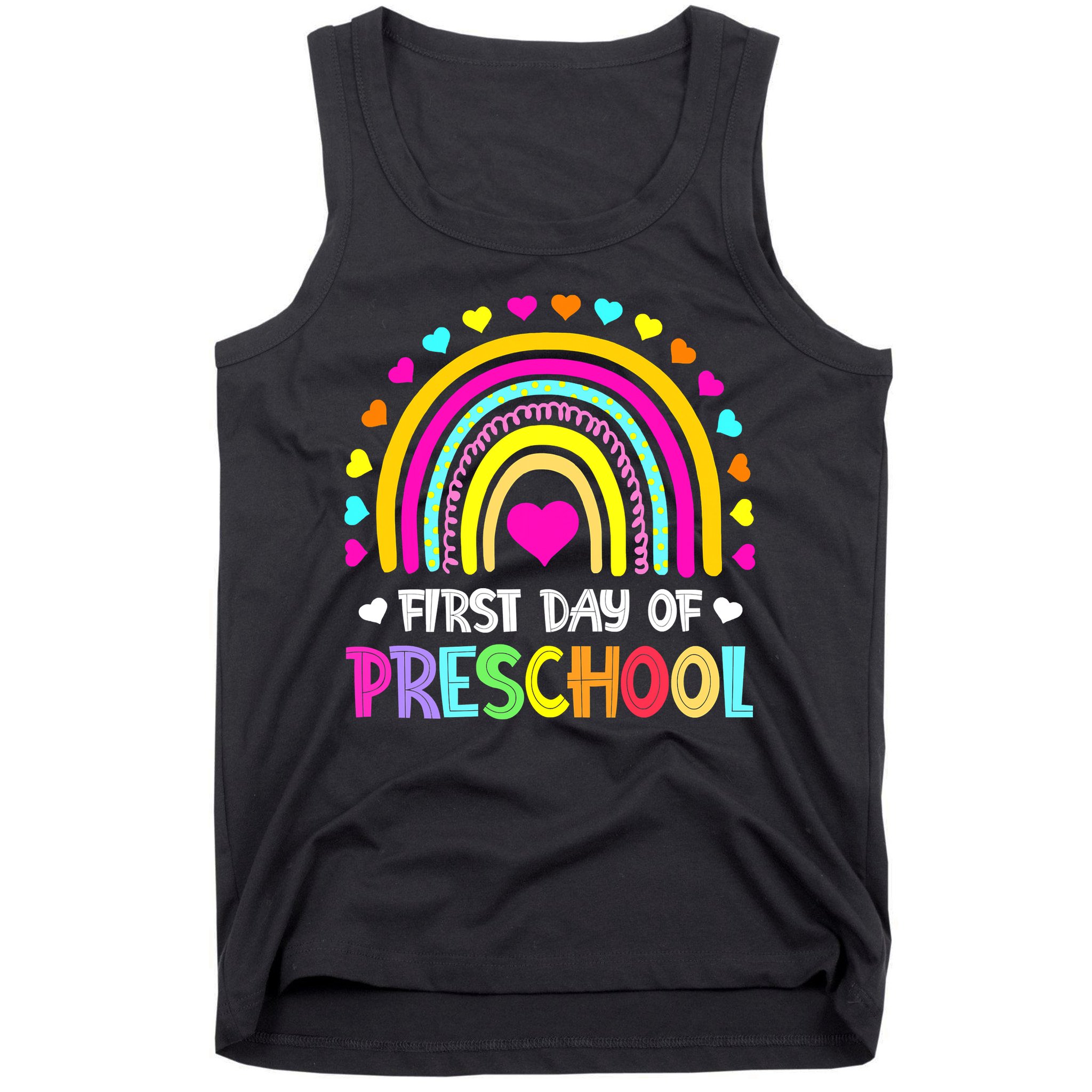 Happy First Day Of Preschool Back To School Tank Top