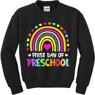 Happy First Day Of Preschool Back To School Kids Sweatshirt