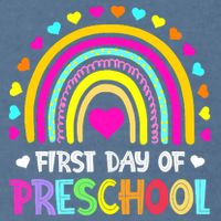 Happy First Day Of Preschool Back To School Garment-Dyed Sweatshirt