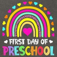 Happy First Day Of Preschool Back To School Cotton Canvas Backpack