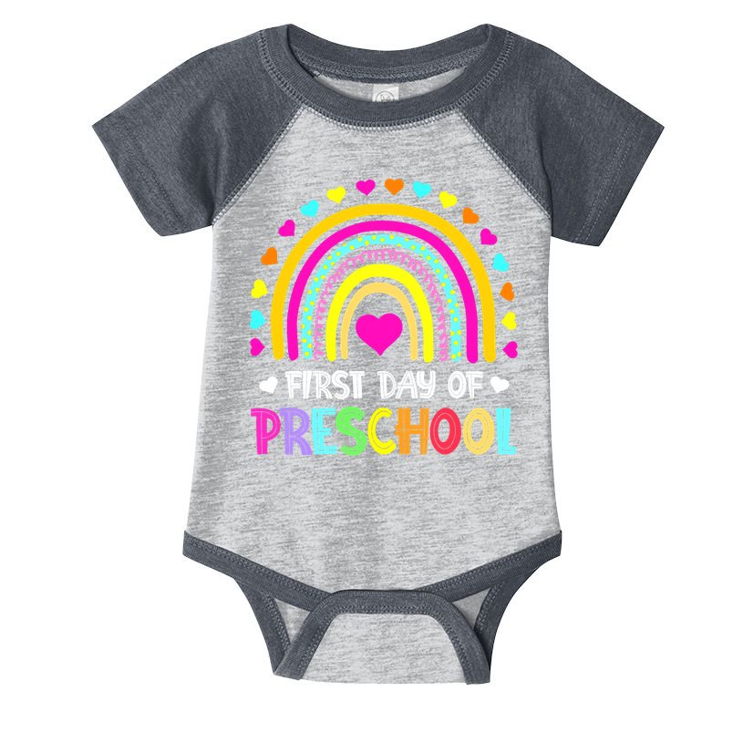 Happy First Day Of Preschool Back To School Infant Baby Jersey Bodysuit