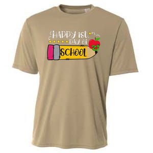 Happy First Day Of School Teachers Students Parents Cooling Performance Crew T-Shirt