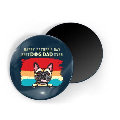 Happy Fathers Day Vintage French Bulldog Best Dog Dad Ever Magnet