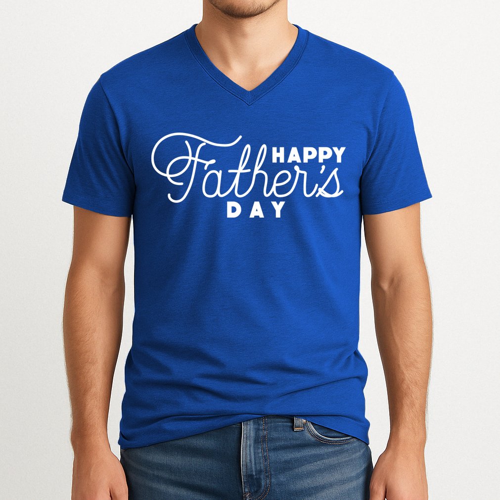 Happy Fathers Day Celebration Gift V-Neck T-Shirt