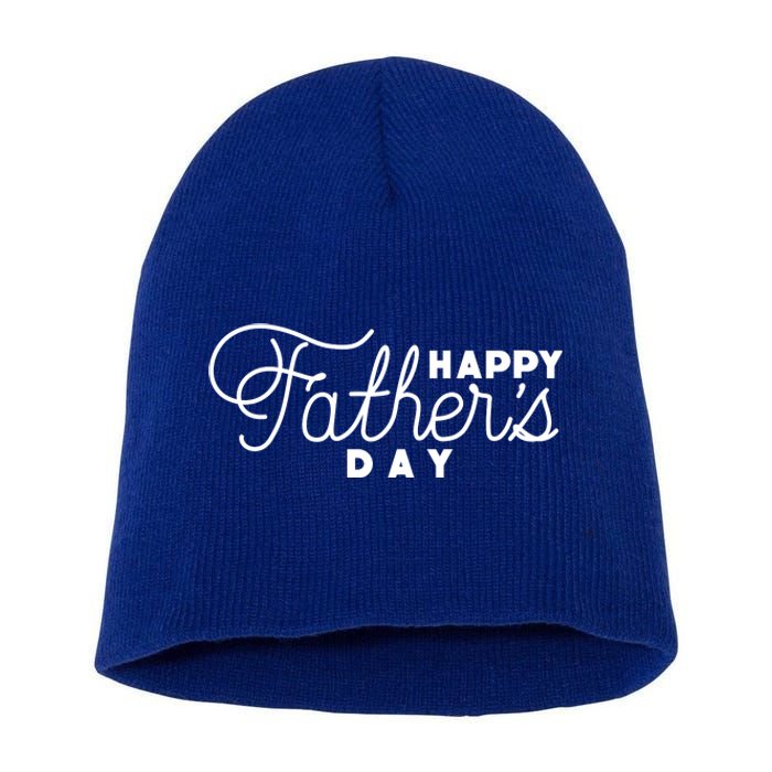 Happy Fathers Day Celebration Gift Short Acrylic Beanie