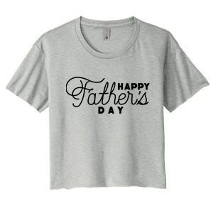 Happy Fathers Day Celebration Gift Women's Crop Top Tee