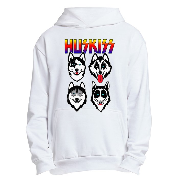 Huskiss Funny Dogs Puppy Rock Rockin Urban Pullover Hoodie