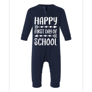 Happy First Day Of School Back To School Infant Fleece One Piece