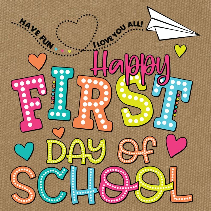Happy First Day Of School Hello School Cotton Canvas Backpack