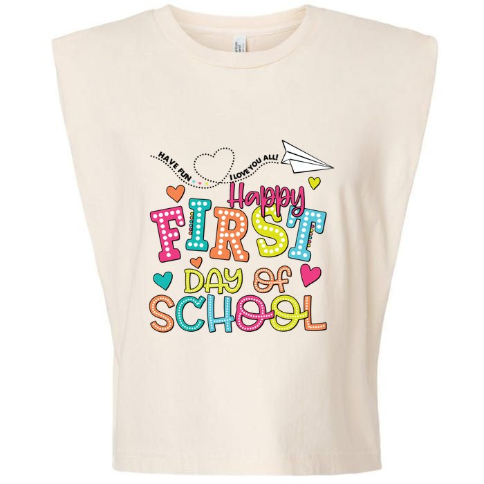 Happy First Day Of School Hello School Garment-Dyed Women's Muscle Tee