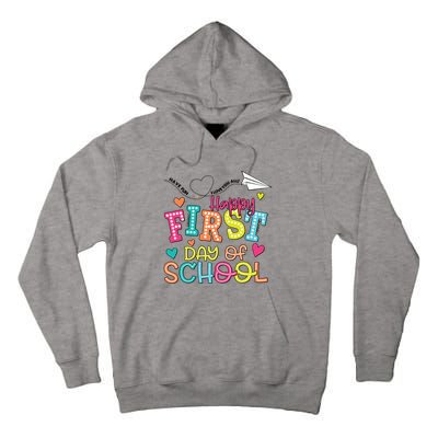 Happy First Day Of School Hello School Tall Hoodie