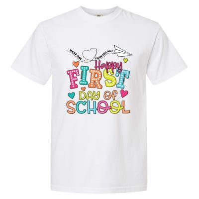 Happy First Day Of School Hello School Garment-Dyed Heavyweight T-Shirt